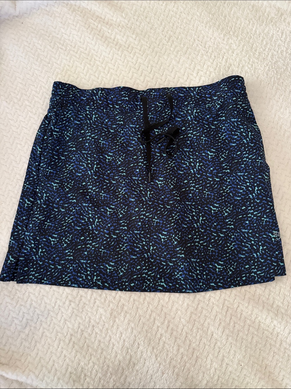 Speedo Blue and Teal Patterned Swim Skirt